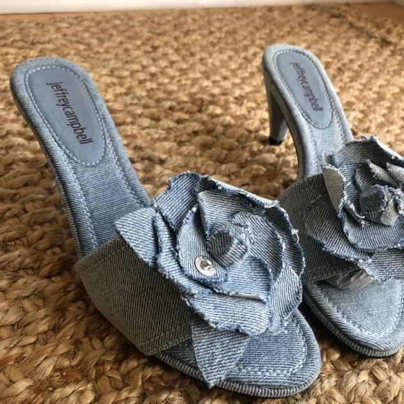 New: Jeffrey Campbell Budding Light Wash Denim. Size 6.5 - Picture 5 of 13